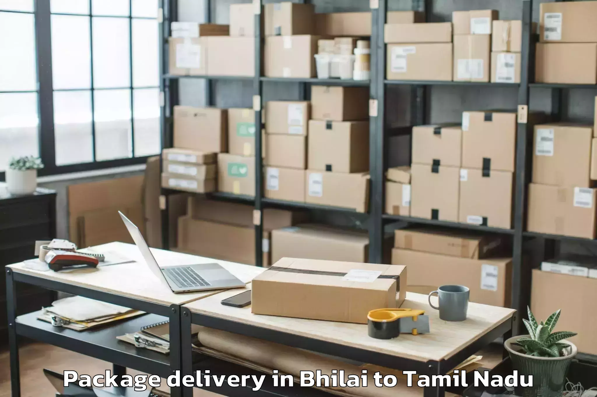 Quality Bhilai to Udumalaippettai Package Delivery